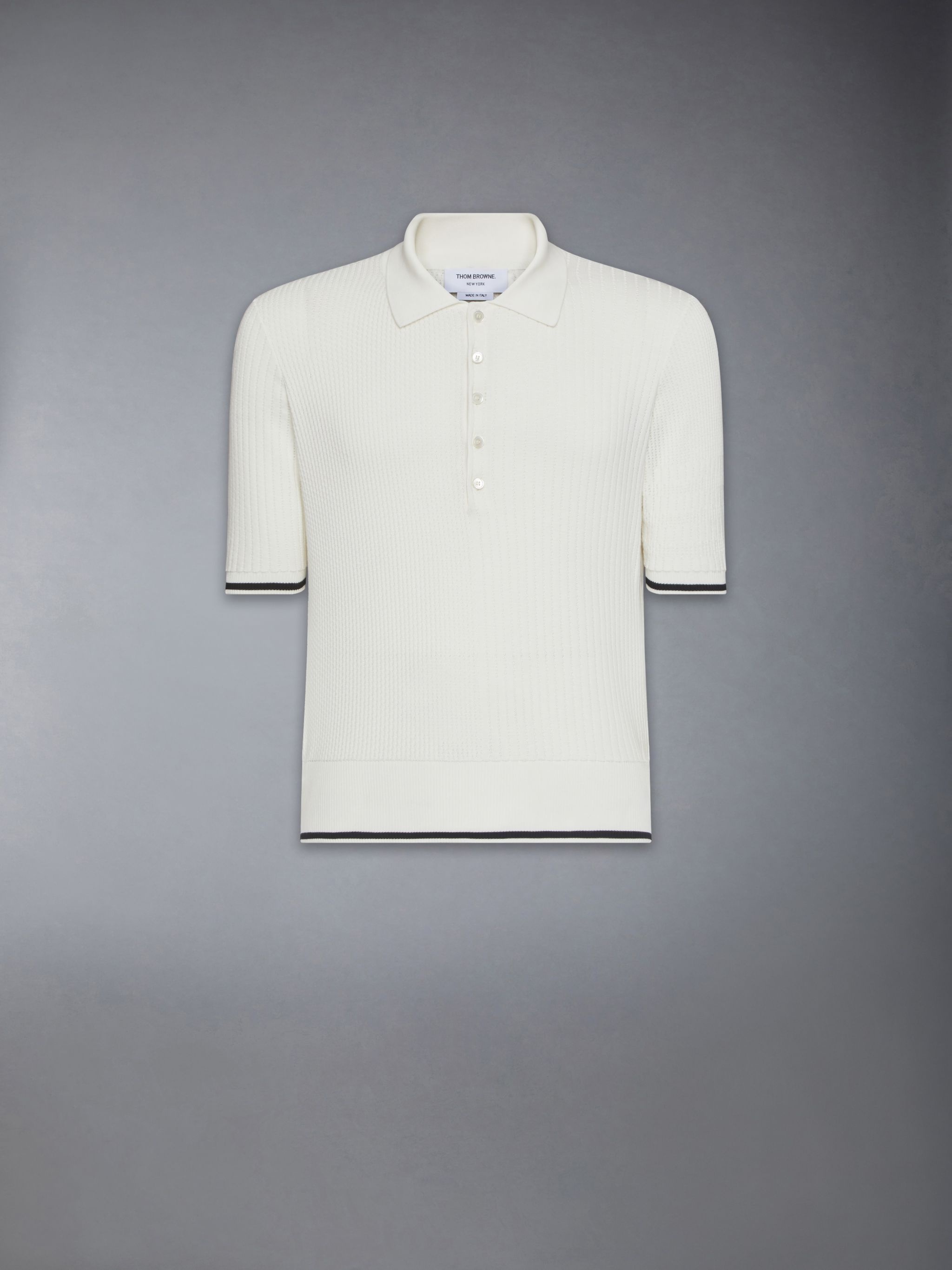 Half & Half Cotton 4-Bar Relaxed Fit Polo - 6