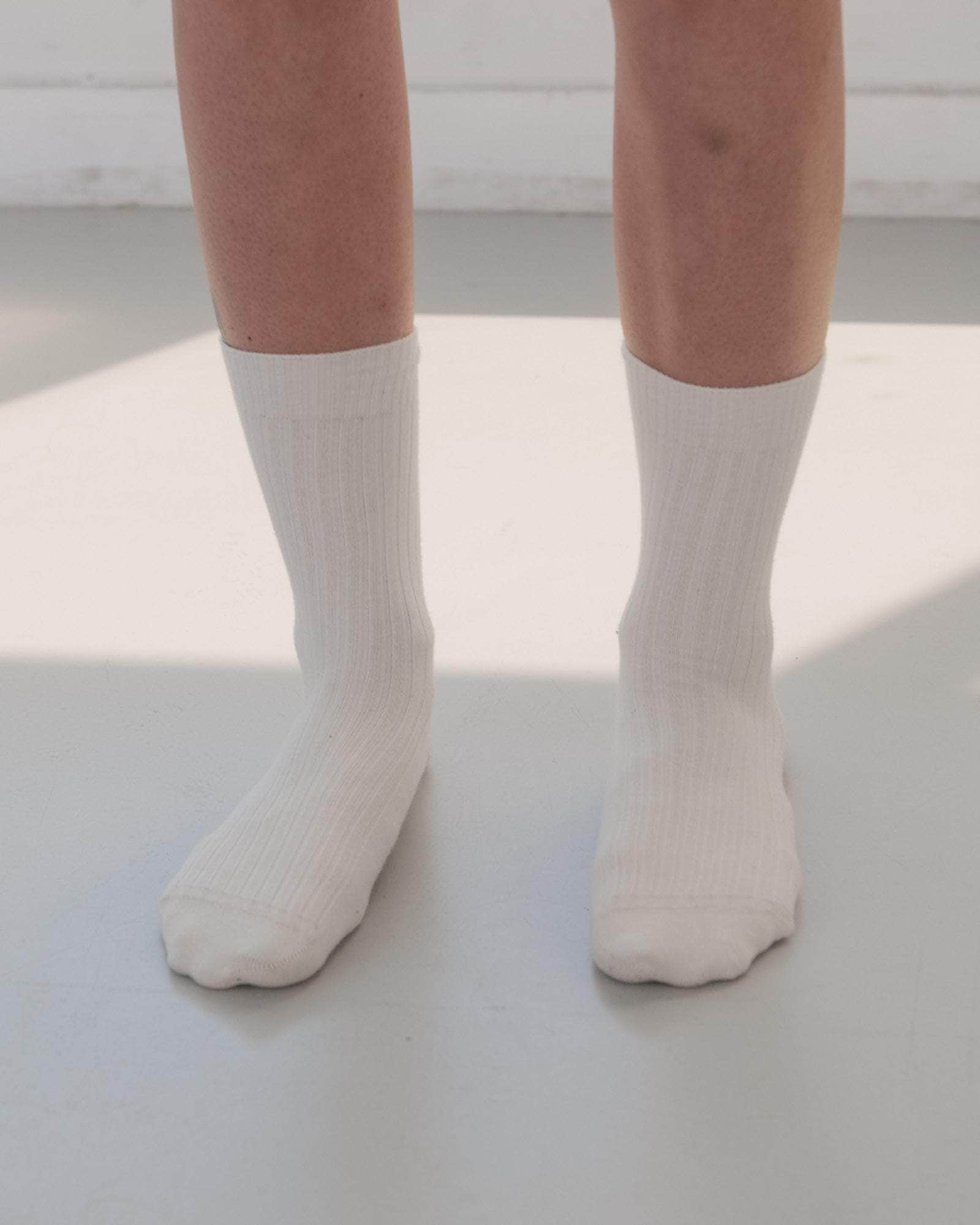 Rib Overankle Socks - Organic Cotton Rib - 1