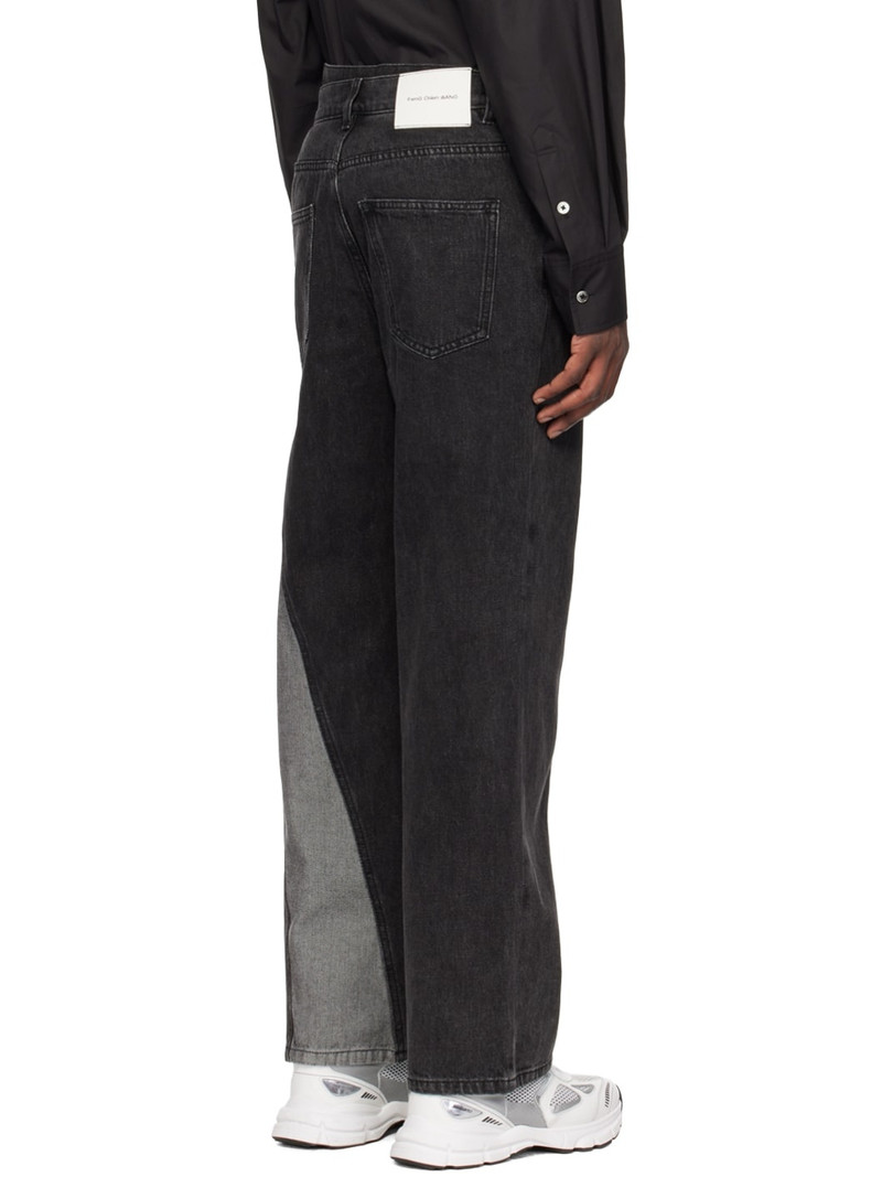 Black Paneled Jeans 3