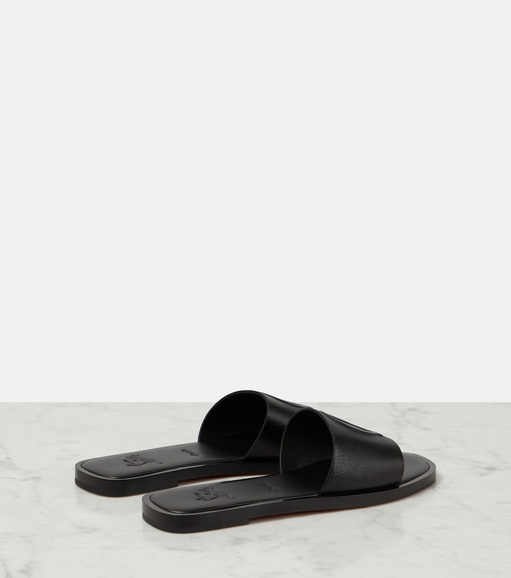 CL Mule embossed leather sandals - 3