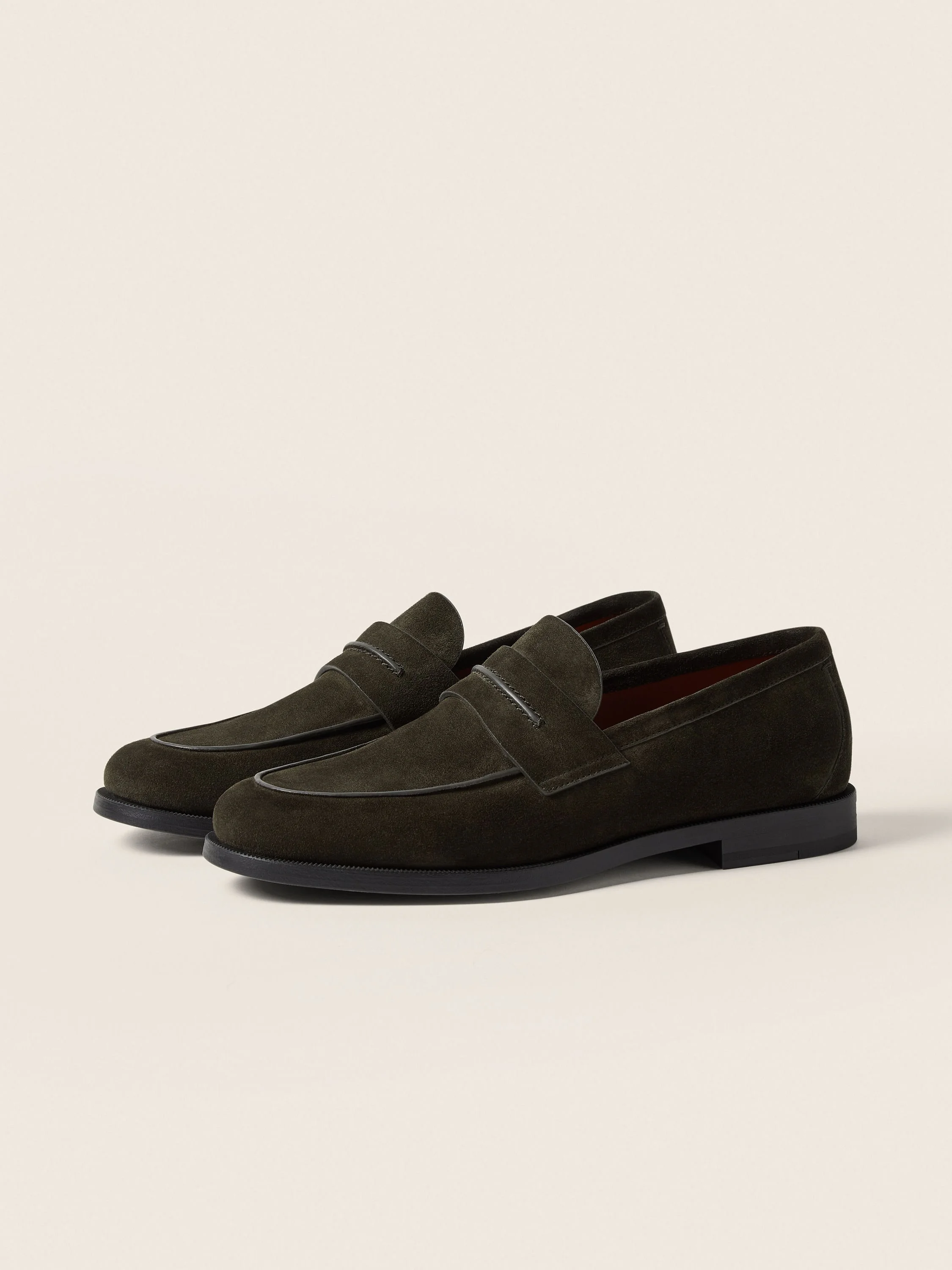 DARK OLIVE GREEN SUEDE MOCASSIN CORSO LOAFER - 1