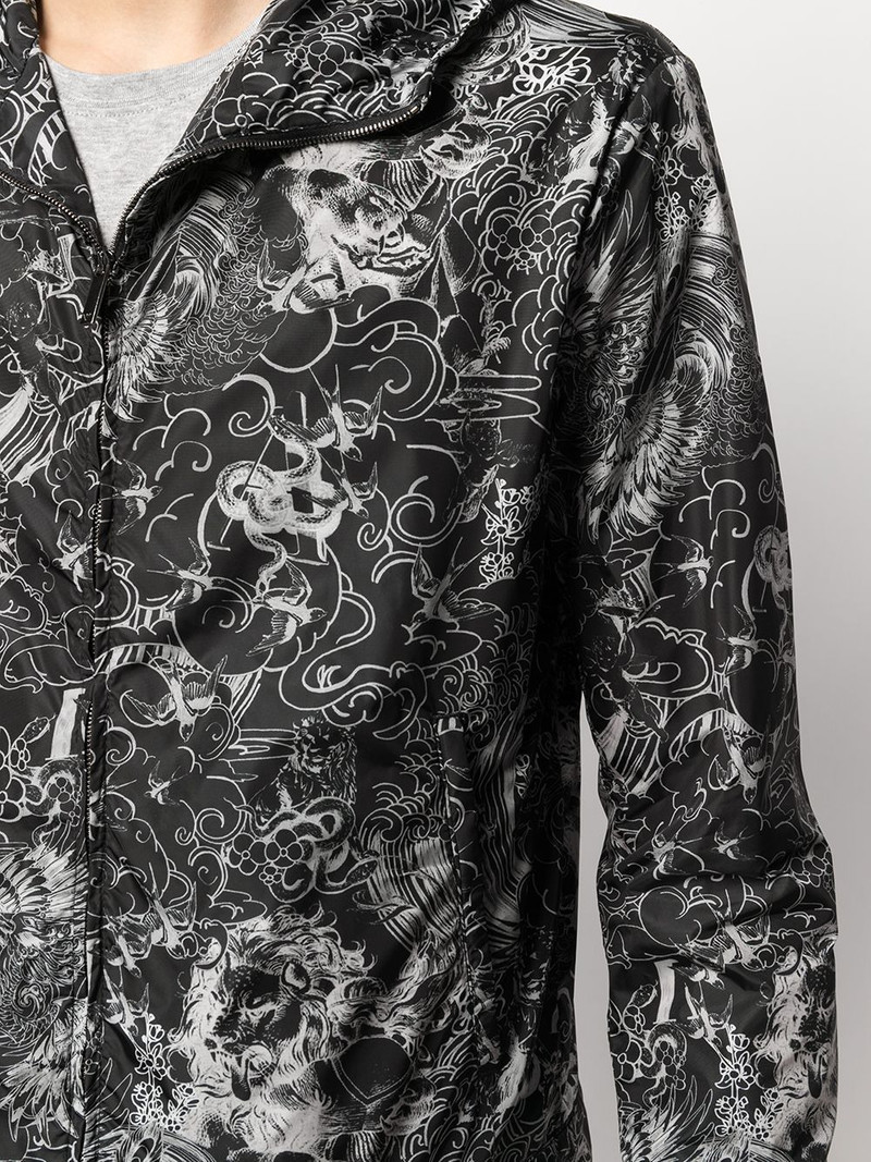abstract-print hooded jacket 5