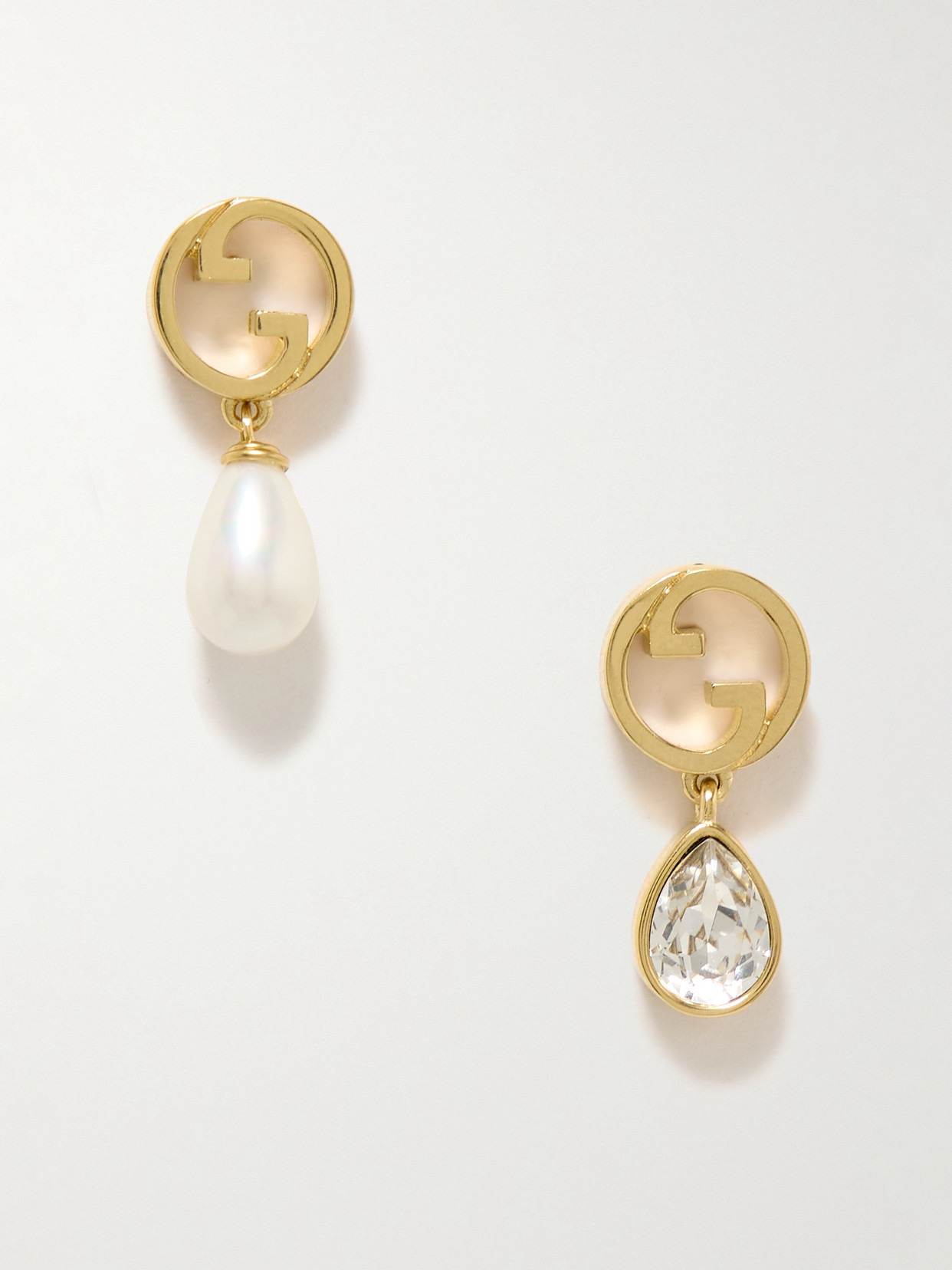 Blondie Gold-tone, Faux Pearl And Crystal Earrings - 1