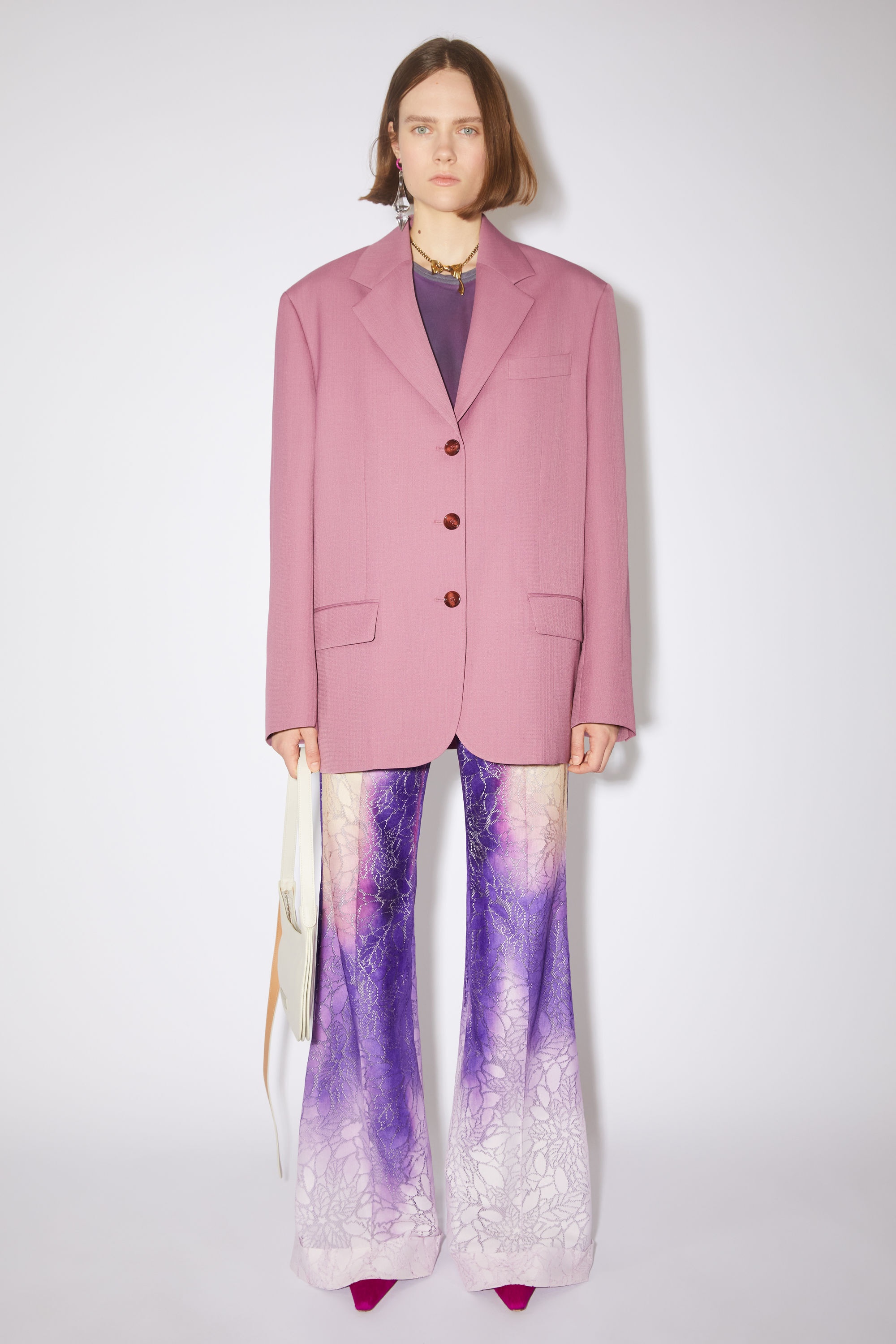 Single-breasted suit jacket - Raspberry pink - 2