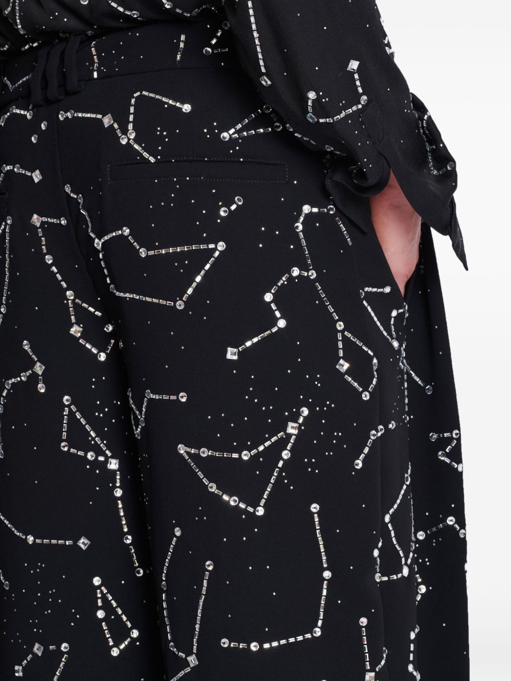 constellation embroidered trousers - 6