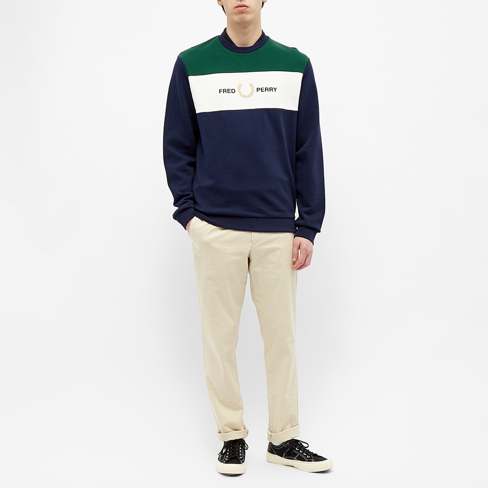 Fred Perry Authentic Embroidered Logo Panel Crew Sweat - 5