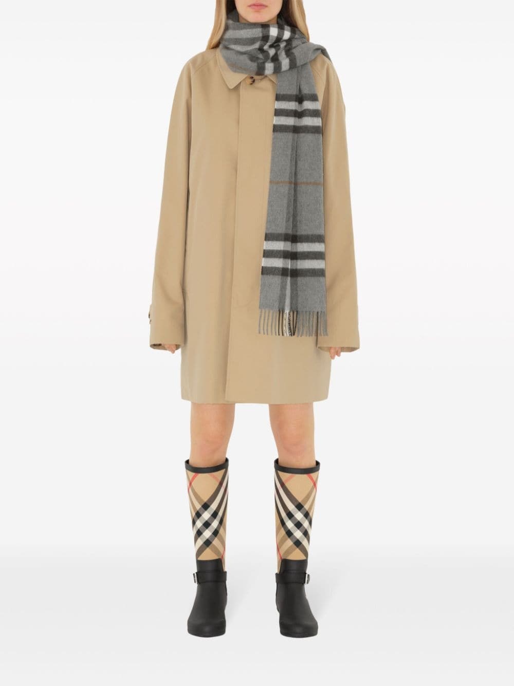 House Check cashmere scarf - 3