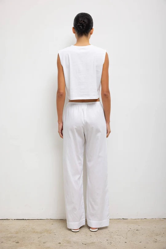 Margo Sleeveless Henley White - 3