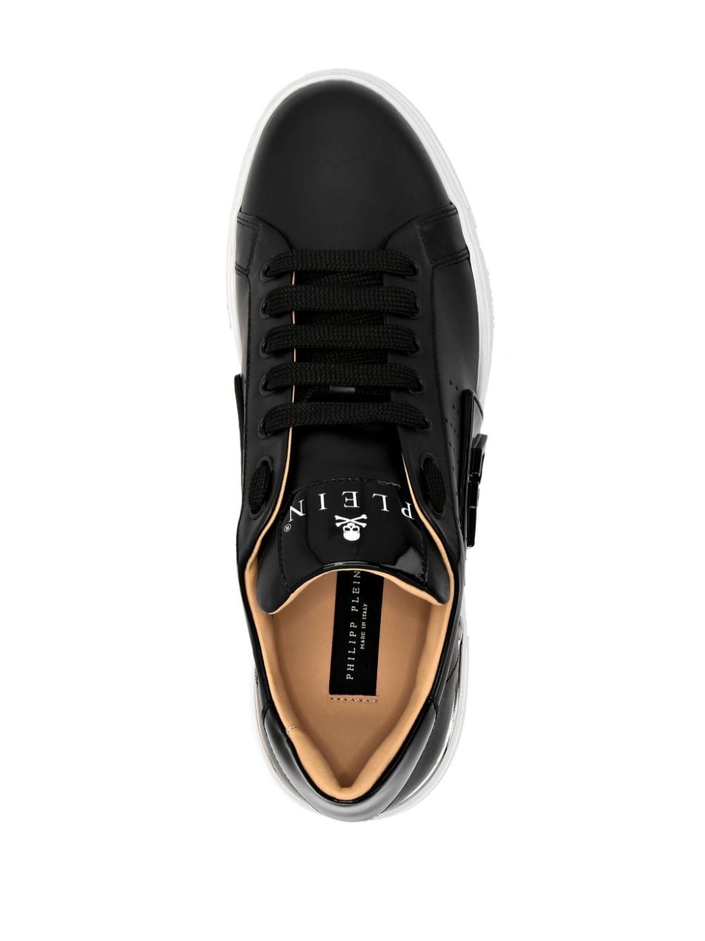 logo-appliquÃ© lace-up sneakers - 4