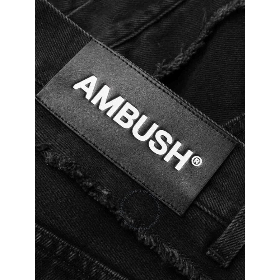 Ambush Black Waist Detail Cotton Denim Jeans - 3