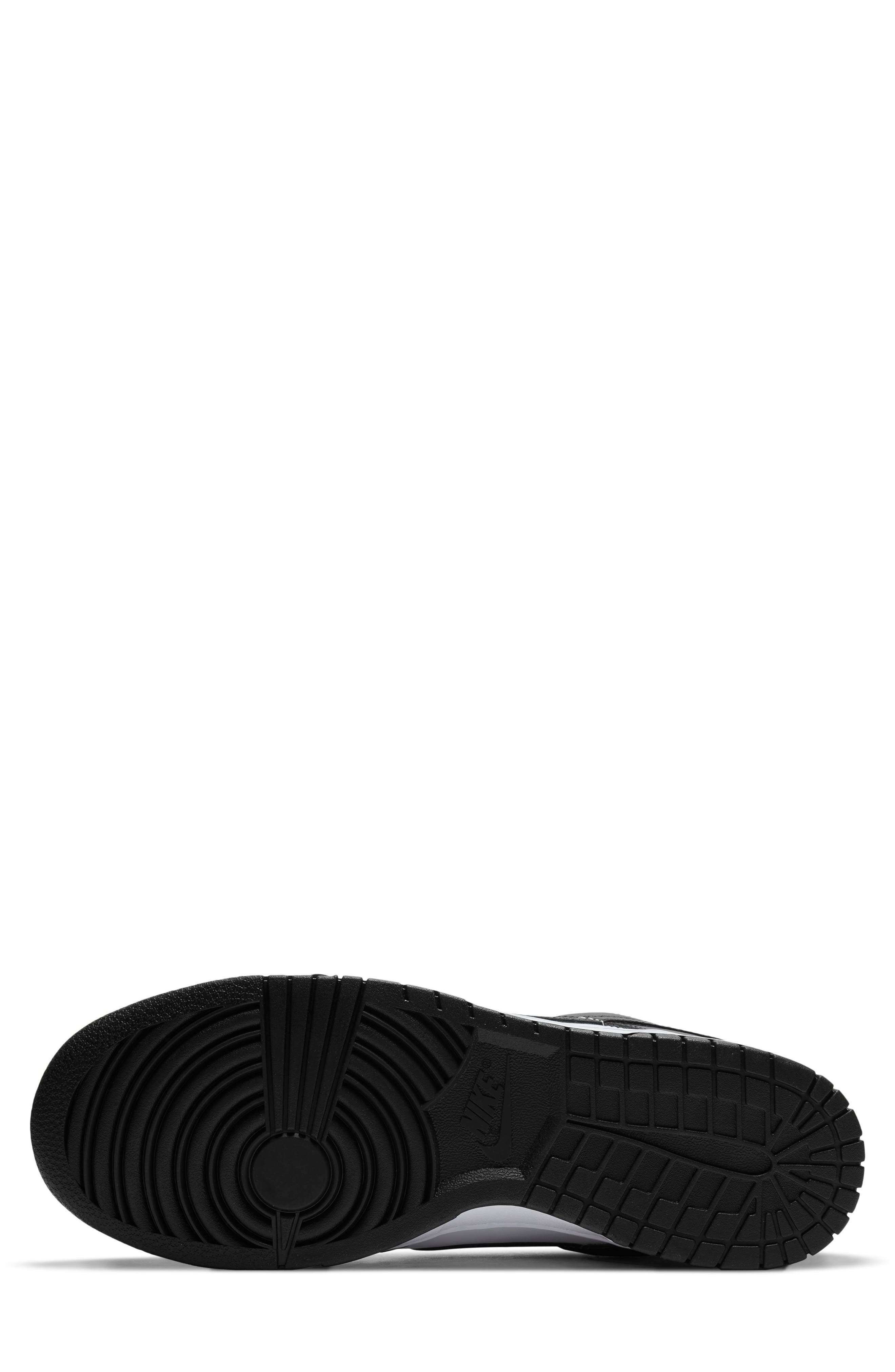 Nike Dunk Low Retro Basketball Sneaker in White/Black/White at Nordstrom - 7