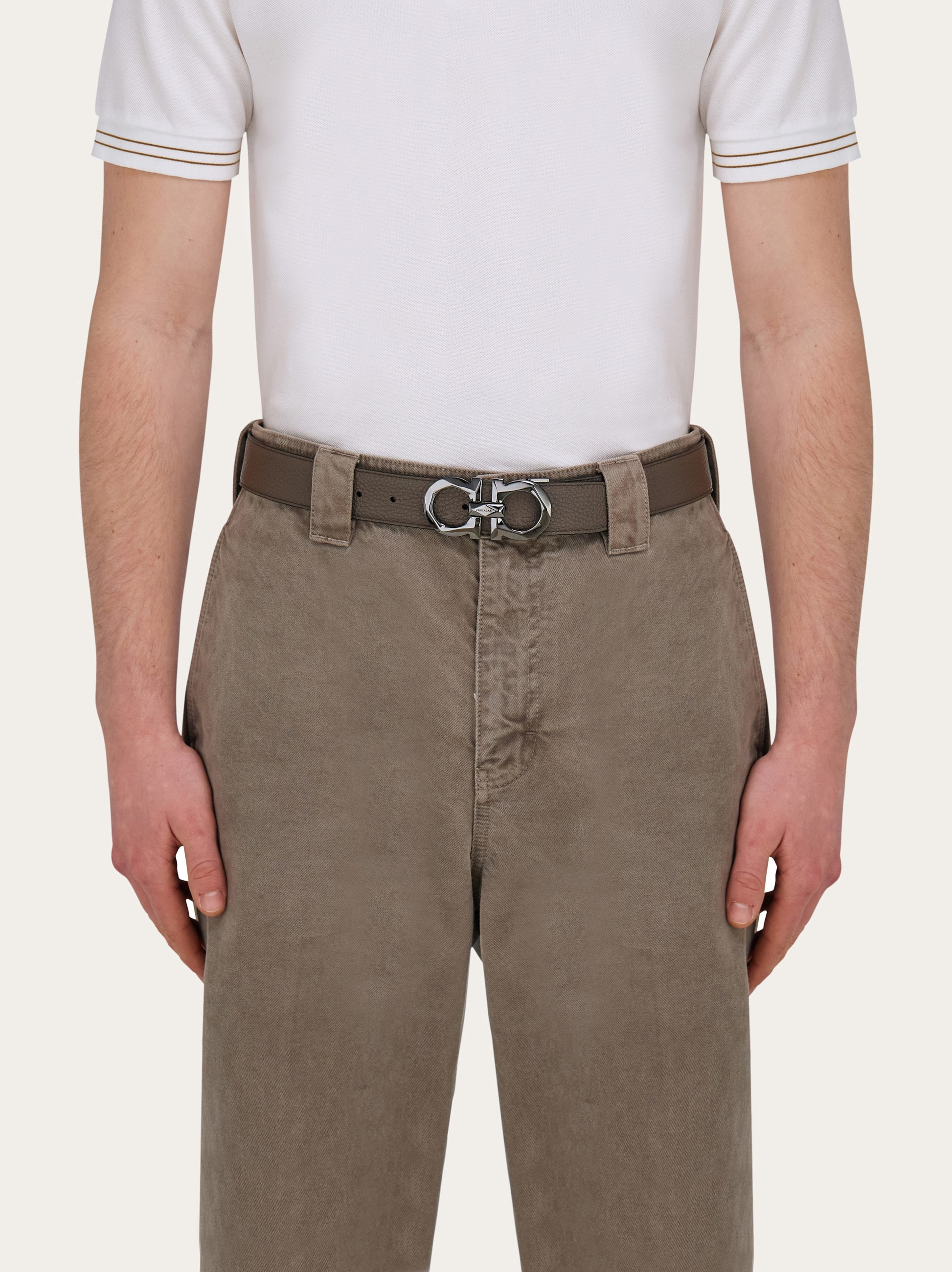 Reversible and adjustable Gancini belt - 4