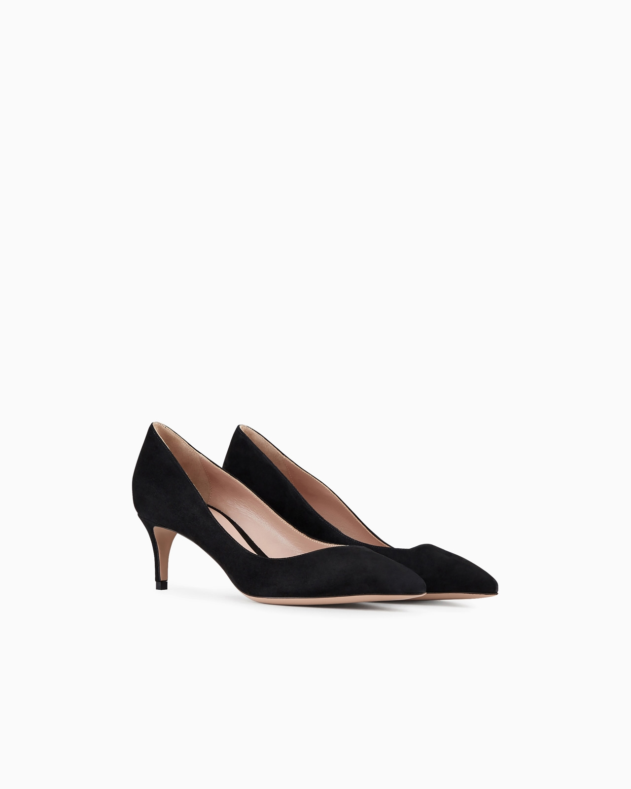 Suede court shoes with asymmetric top line - 2