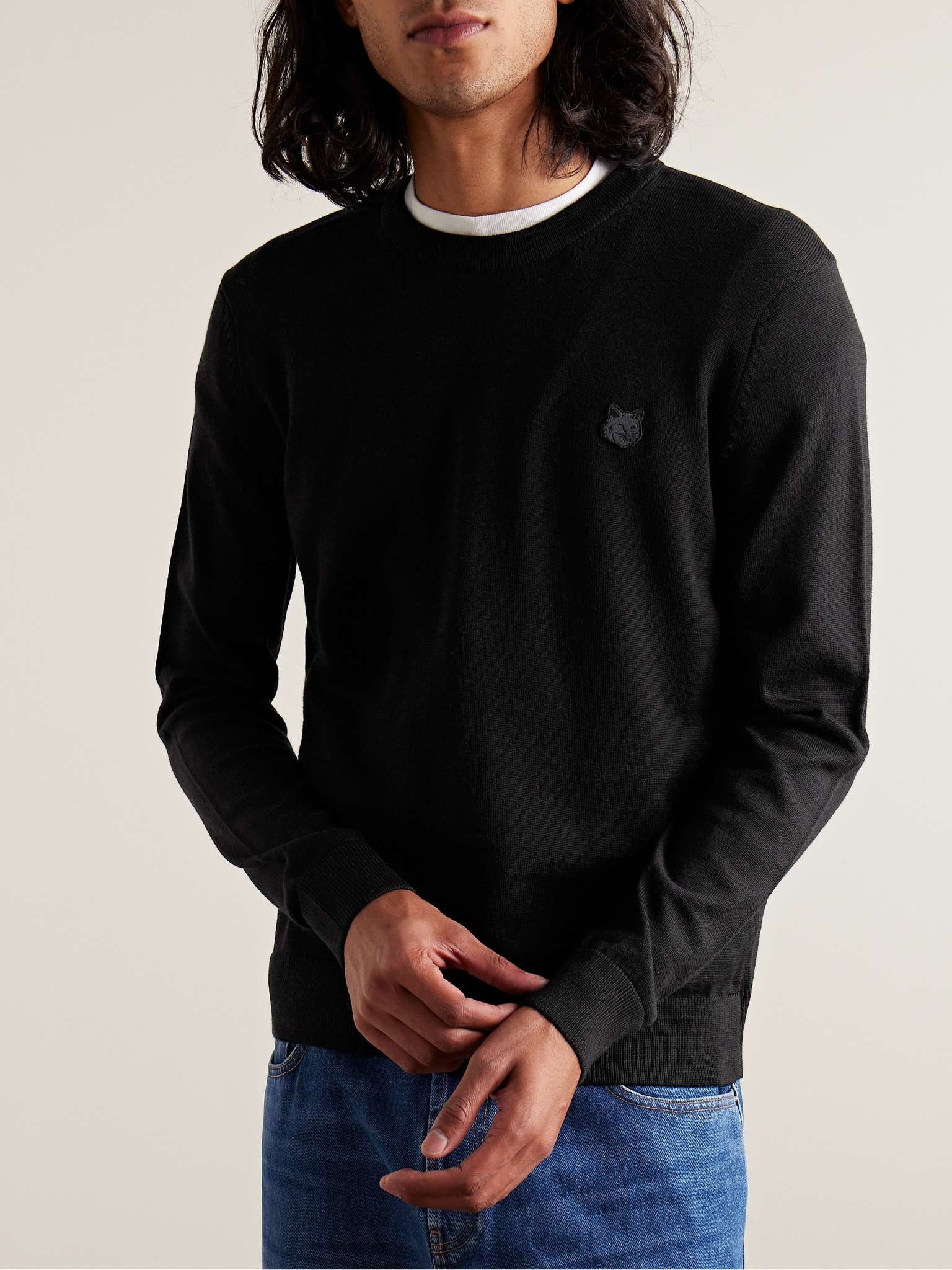 Logo-Appliquéd Wool Sweater - 3