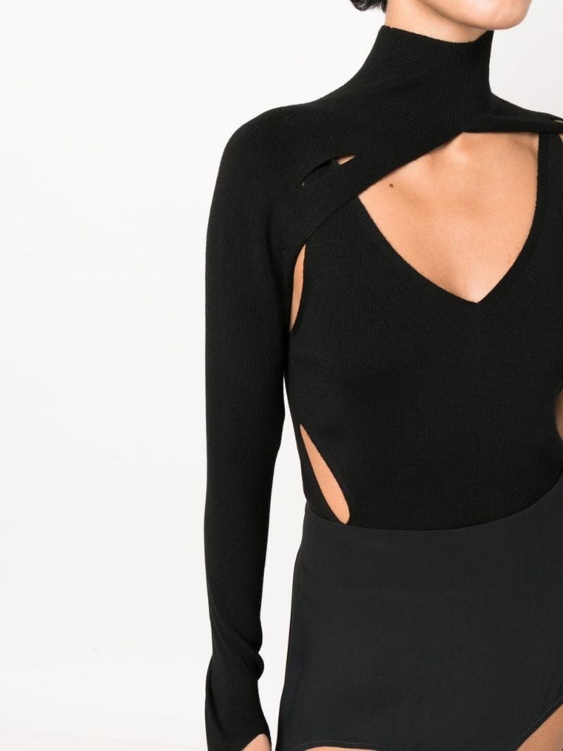 cut-out detail knitted top - 8