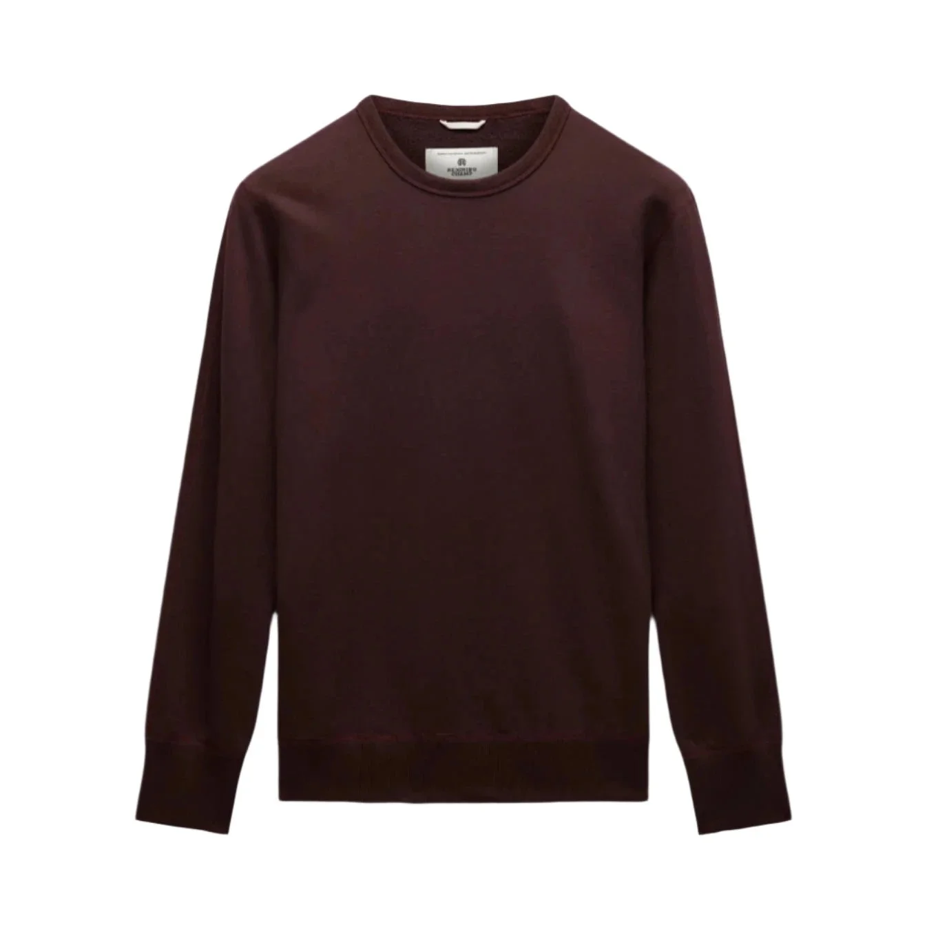 Midweight Terry Slim Crewneck Oxblood - 1