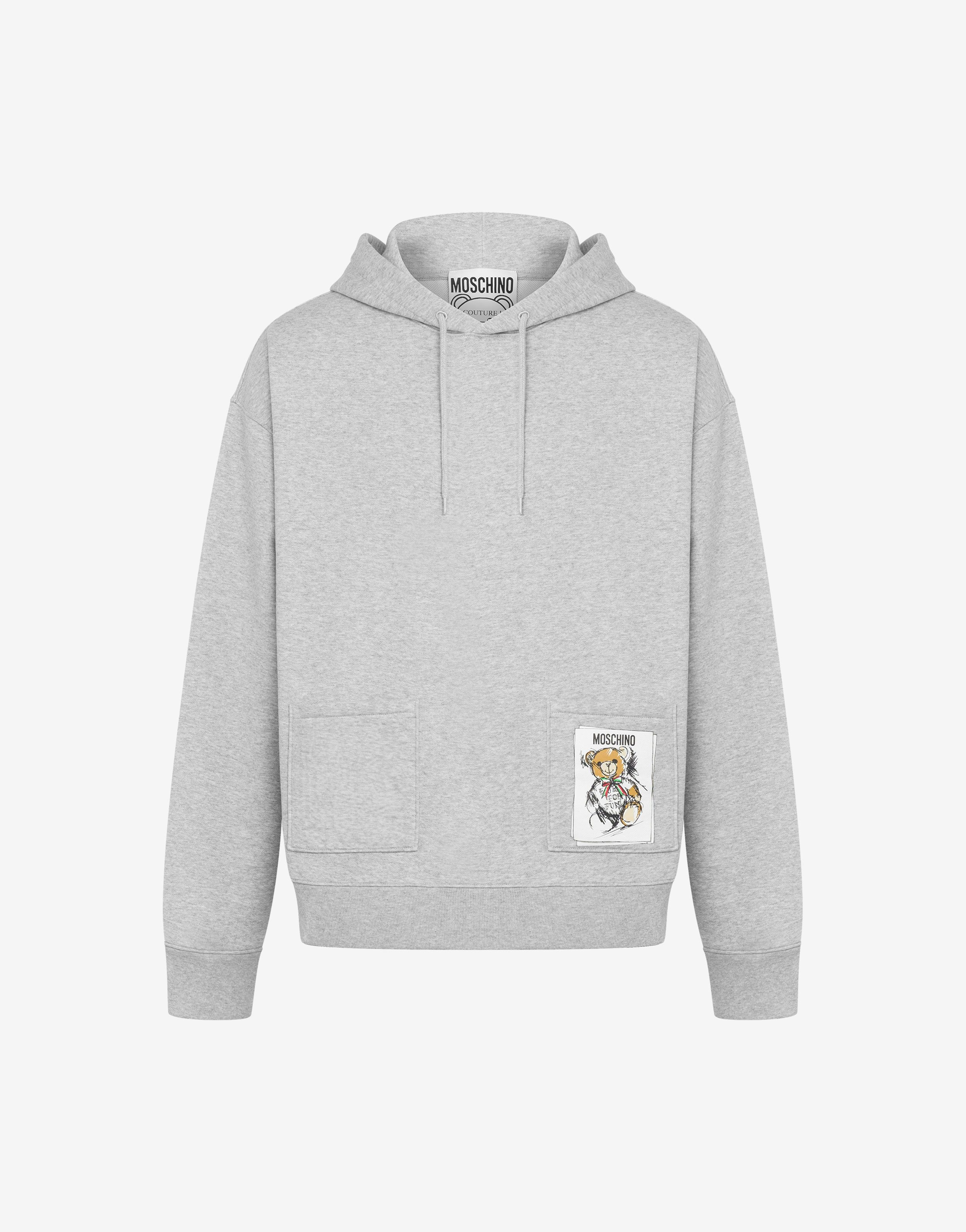 HOODED SWEATSHIRT WITH TEDDY BEAR PATCH - 1