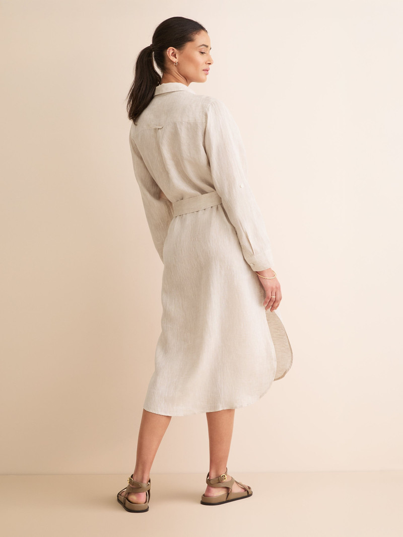 Sicily Linen Dress Sand 3