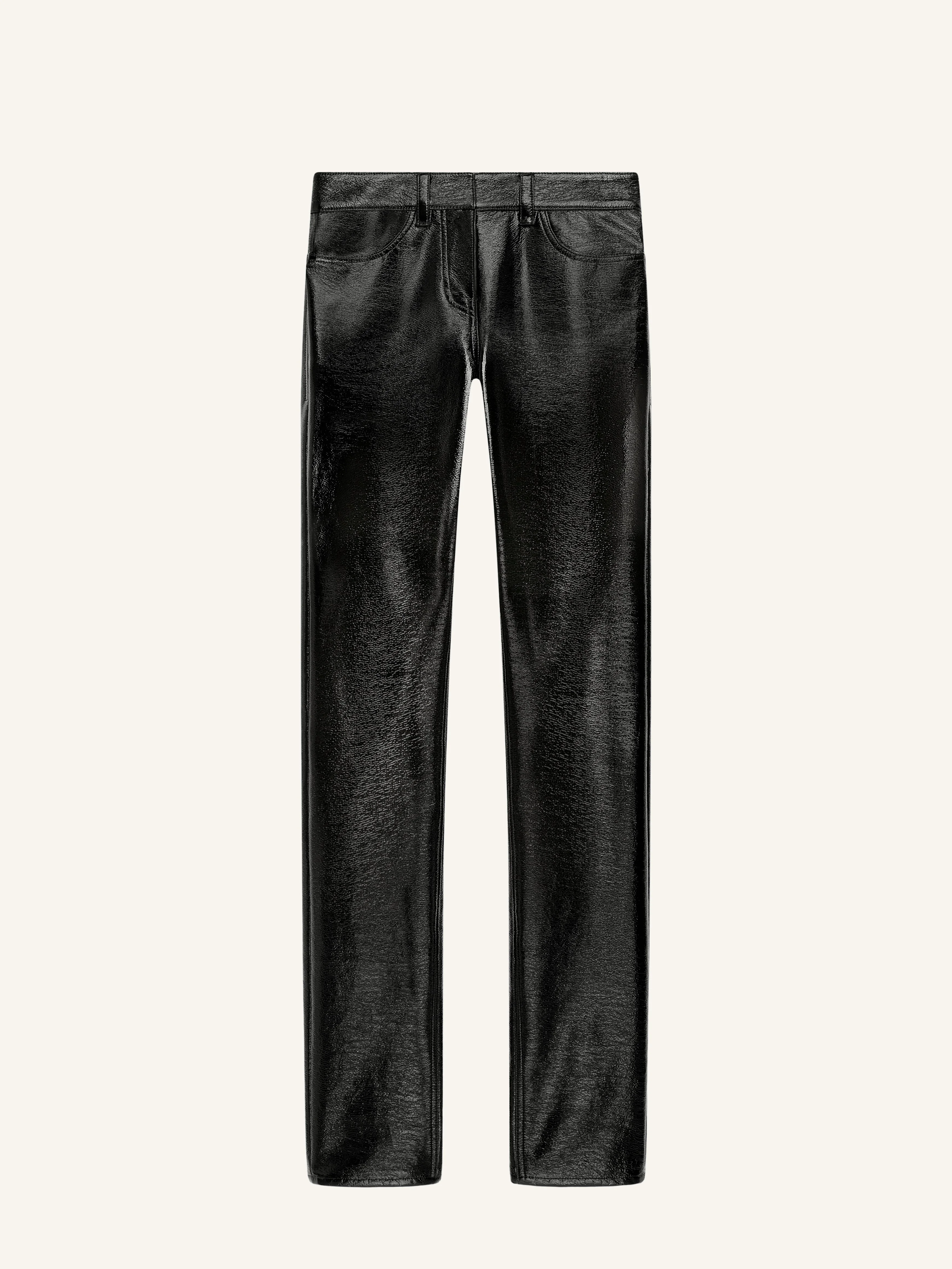 VINYL STRAIGHT PANTS - 1