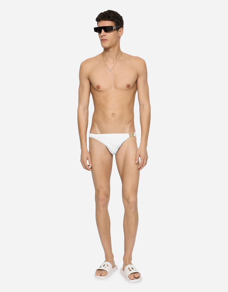 Swim briefs with DG logo buckle - 3