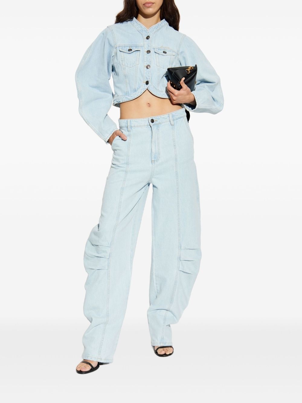 cropped denim jacket - 2