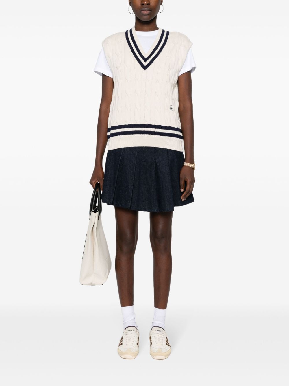 cable-knit knitted top - 2