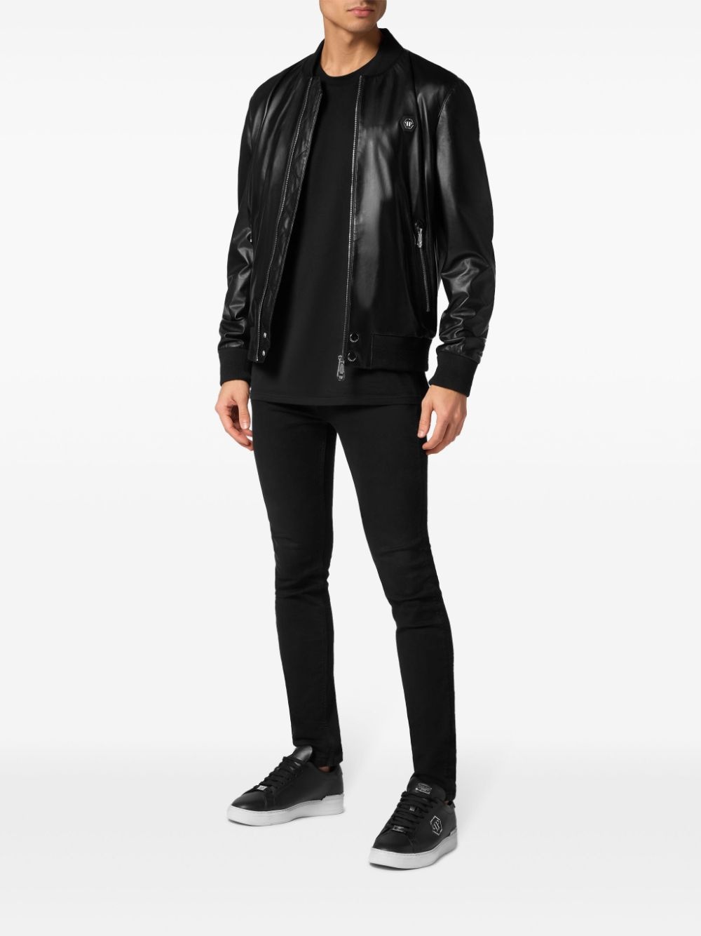 leather bomber jacket - 2