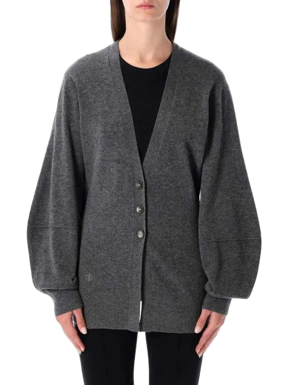 Como Sleeve Cardigan in Grey Melange - 1