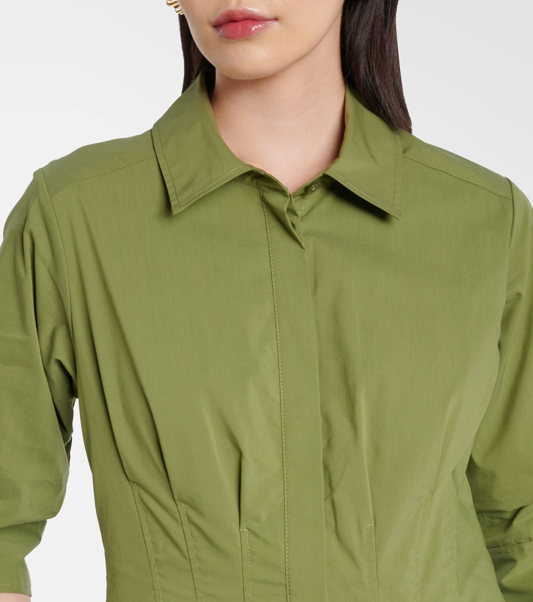 Jazz cotton-blend poplin shirt dress - 4