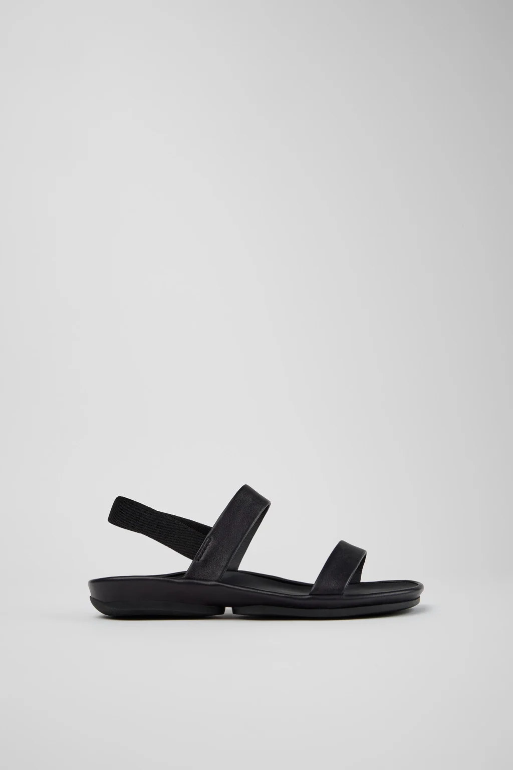 Right Isla Black Leather Sandals for Women. - 1
