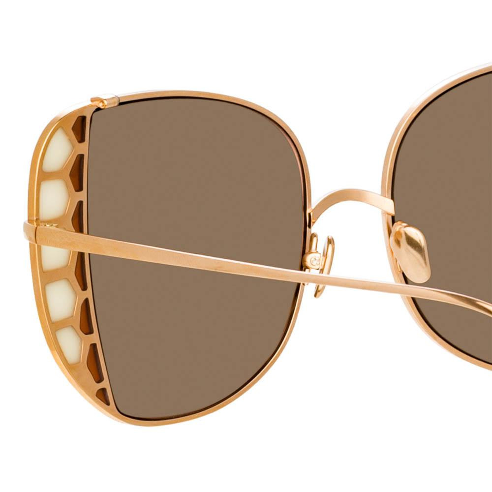 AMELIA OVERSIZED SUNGLASSES IN ROSE GOLD - 4