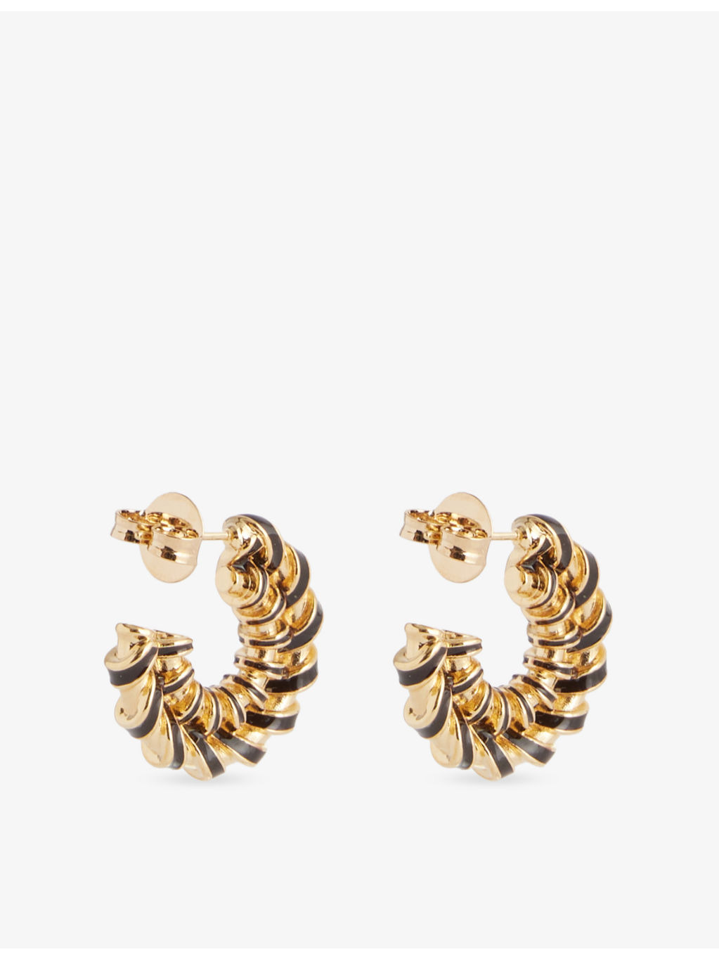 Loom Mini 12ct Yellow Gold-Plated Brass Hoop Earrings - 3