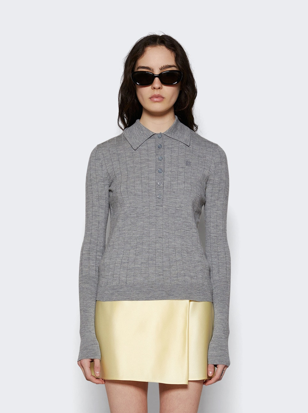 Long Sleeve Polo Heather Grey - 3