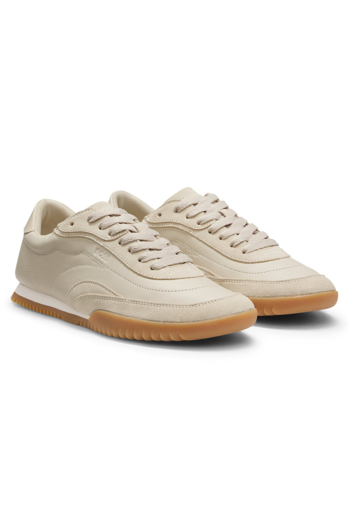 TRAINERS IN LEATHER AND SUEDE - 2