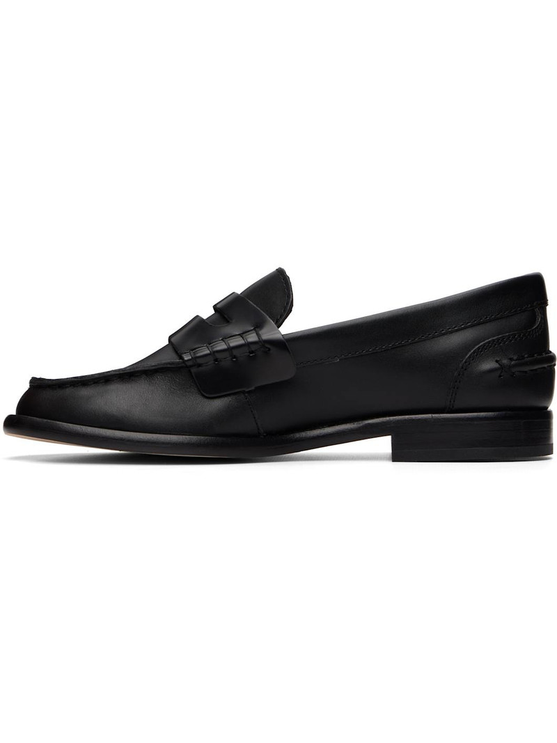 rag & bone Black Carter Leather Loafers outlook