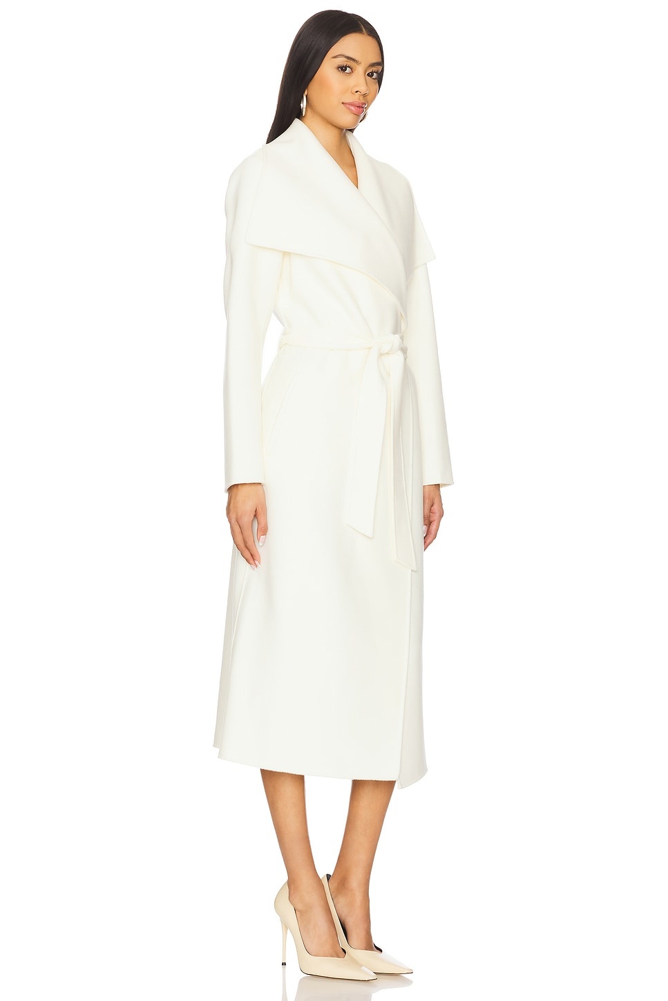 Double Face Long Wool Coat - 3