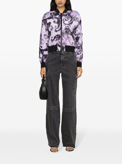 VERSACE JEANS COUTURE Watercolor Couture reversible bomber jacket outlook