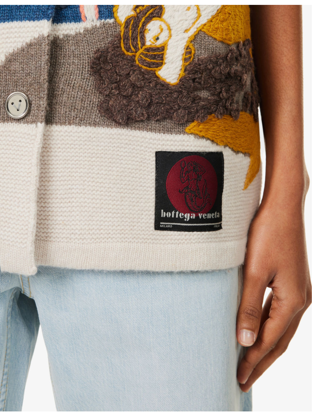 Graphic-intarsia camp-collar wool shirt - 5