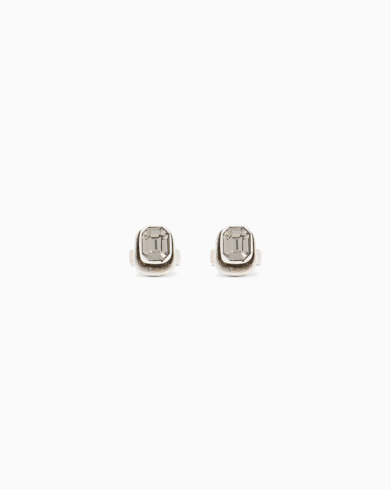 CUFFLINKS IN SILVER AND CRYSTAL - 1