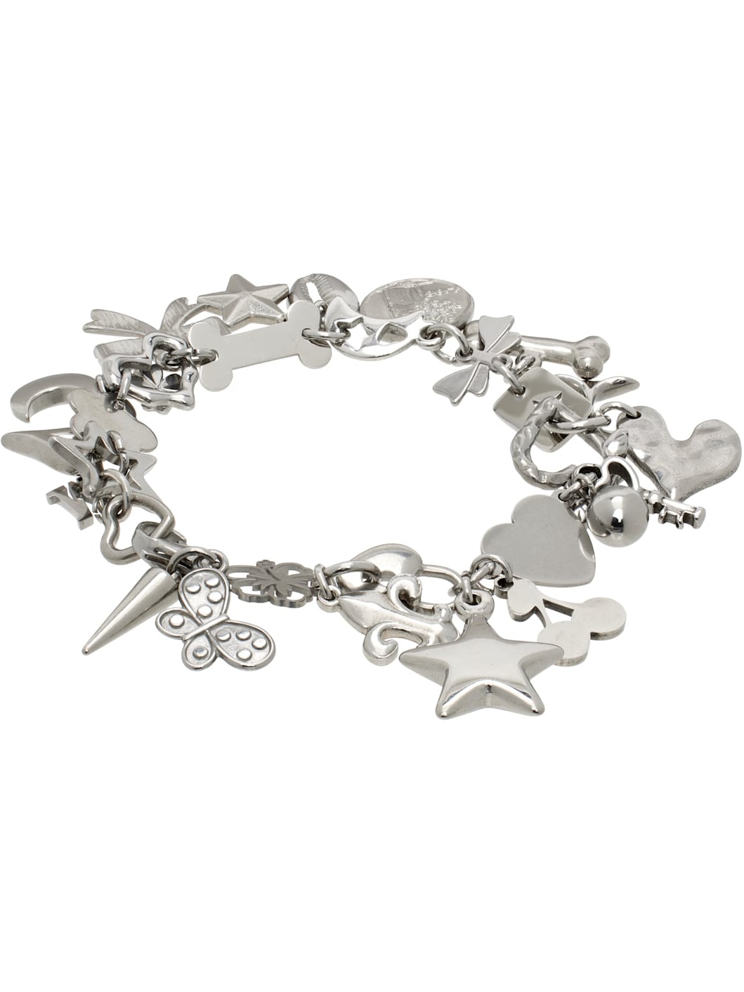 Silver Chrome Charm Bracelet - 2
