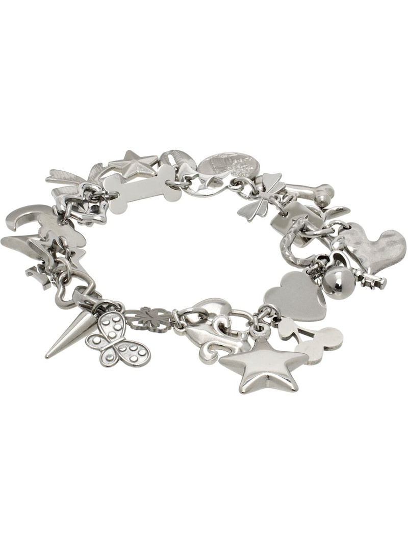 MARLAND BACKUS Silver Chrome Charm Bracelet outlook