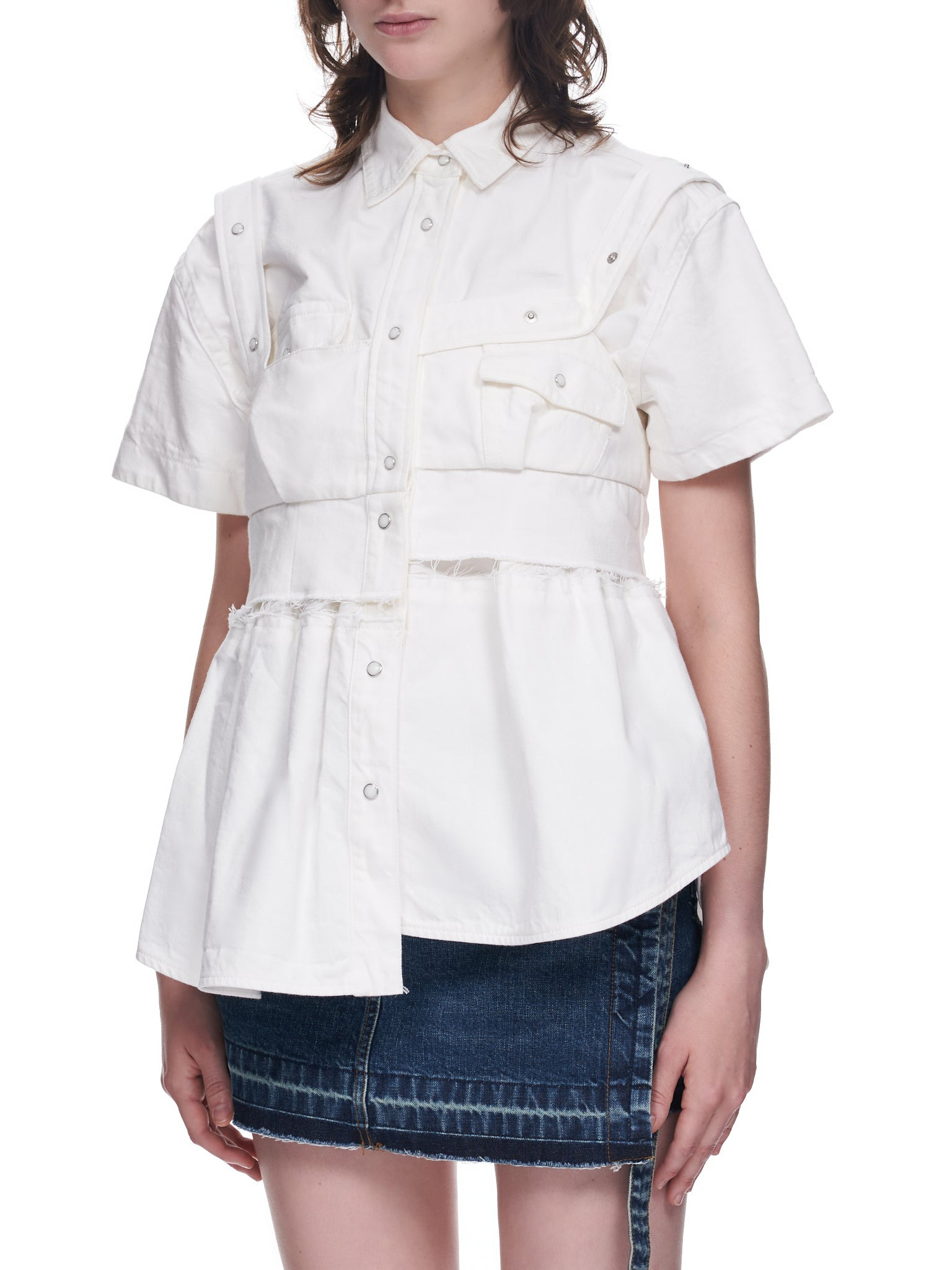 Asymmetric Button Up Shirt - 2
