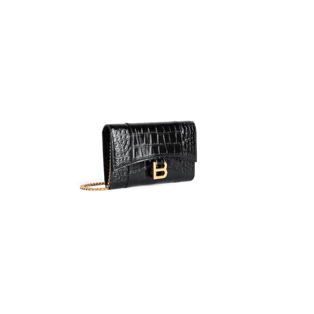 Women's Hourglass Wallet On Chain in Black - 2