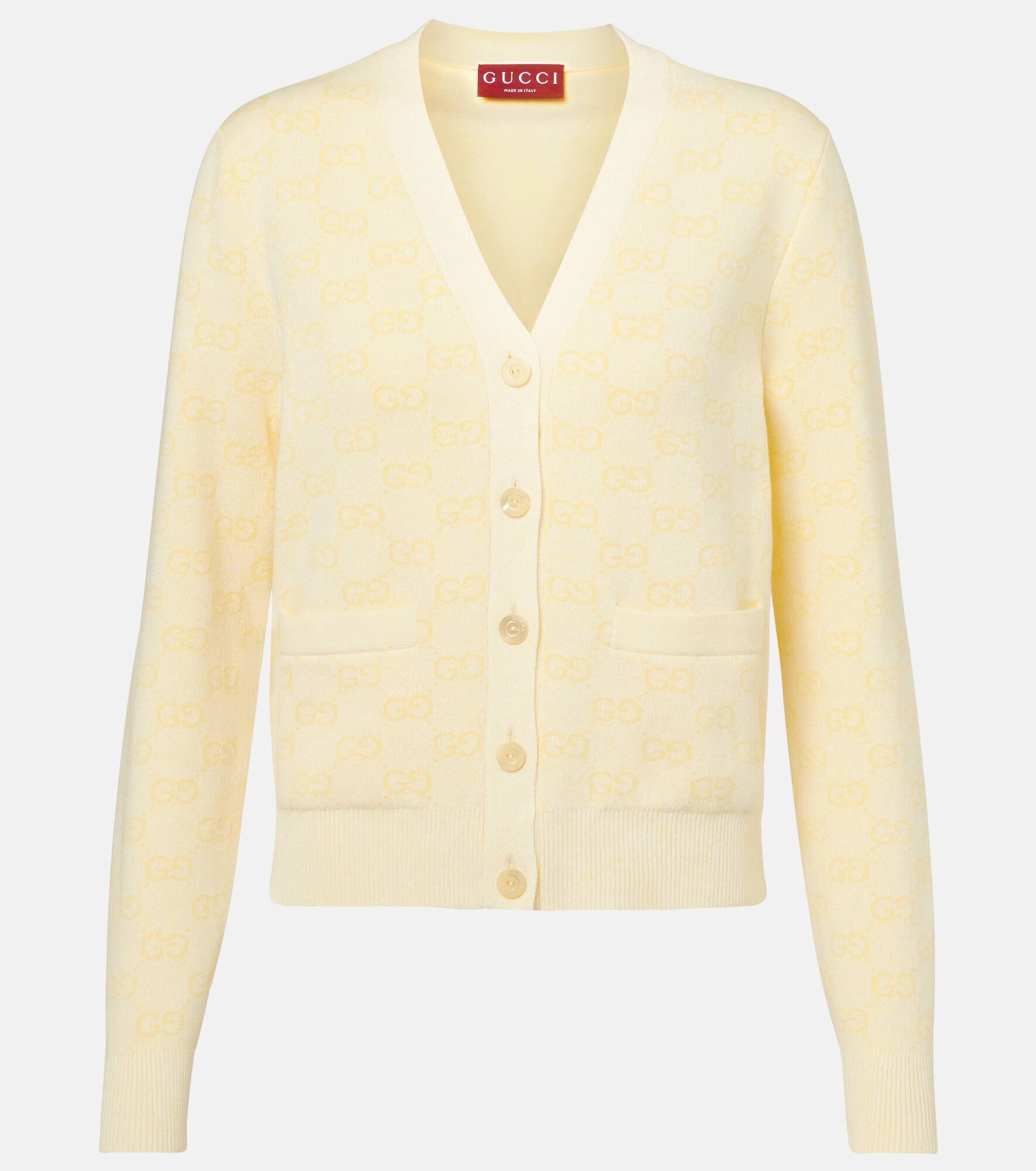 GG cotton jacquard cardigan - 1