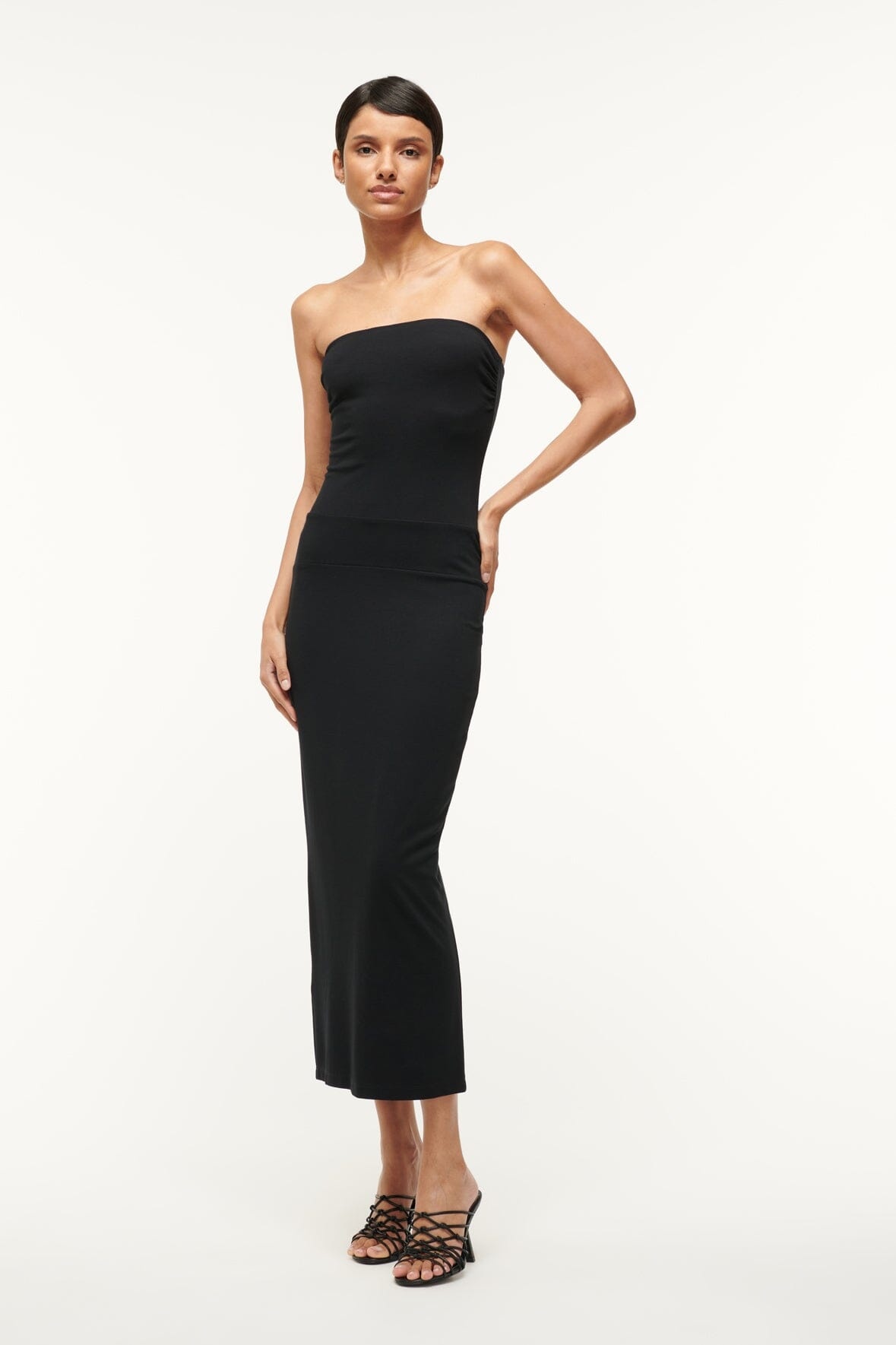 STAUD CORTONA DRESS BLACK - 1