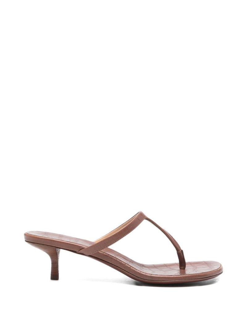 thong crocodile-effect sandals 1
