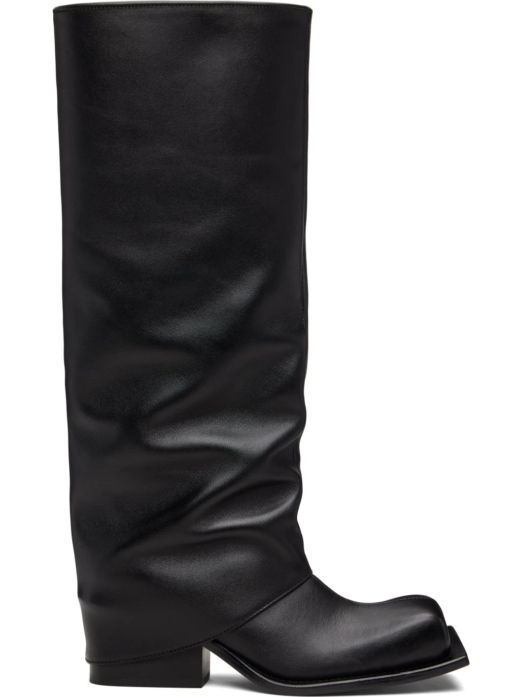 Black Havva Chunky Heel Tall Boots - 1