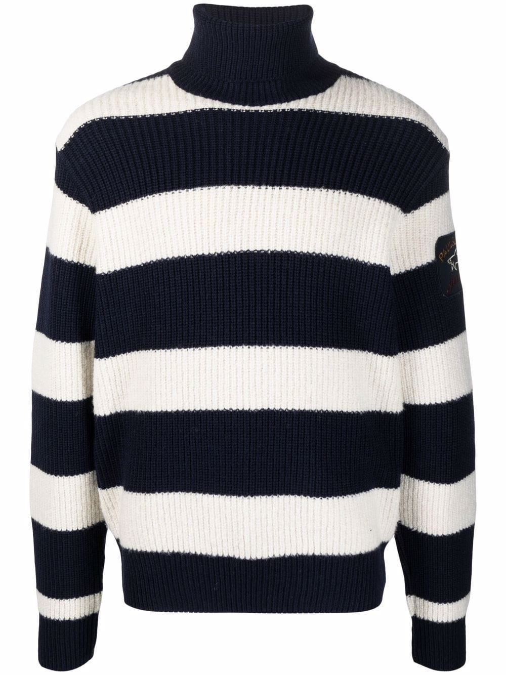 ribbed knit stripe jumper - 1