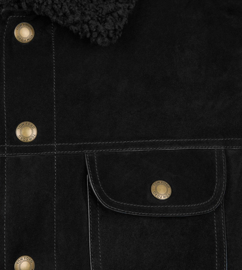 TOM FORD CASHMERE SUEDE SHEARLING TRUCKER outlook