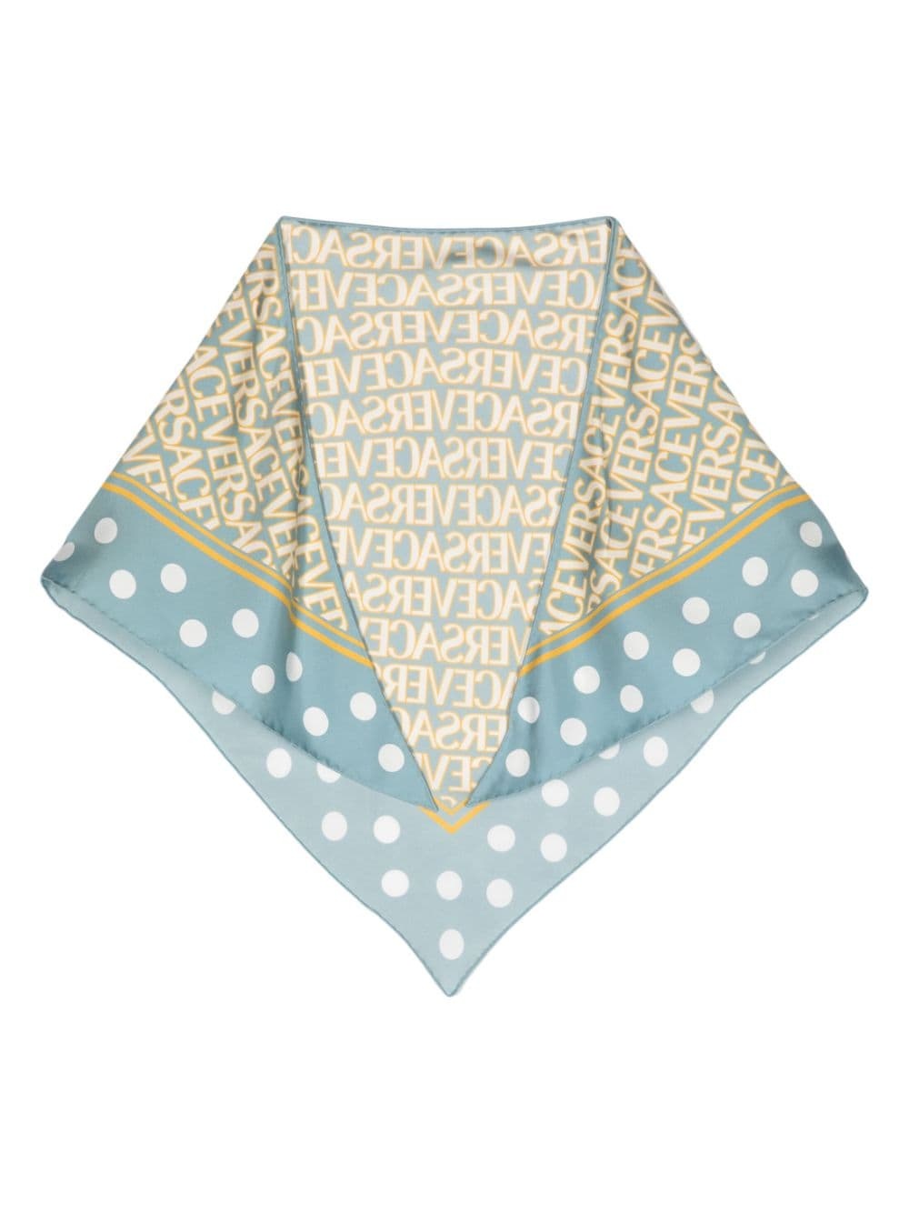 logo polka-dot print scarf - 1
